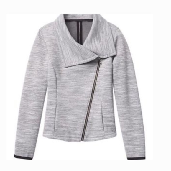 Athleta | City Limits Moto Athletic Jacket Heather Gray - Picture 3 of 13